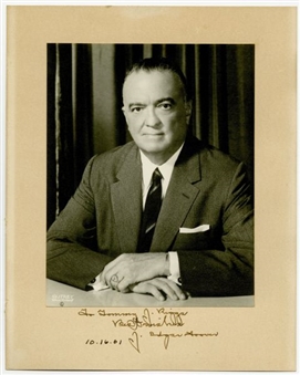 J. Edgar Hoover Signed Photograph Dated 1961
